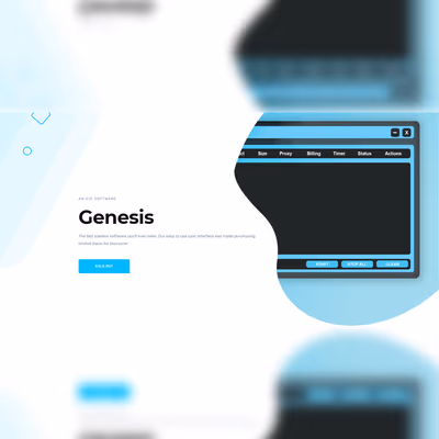 Genesis historical website artwork