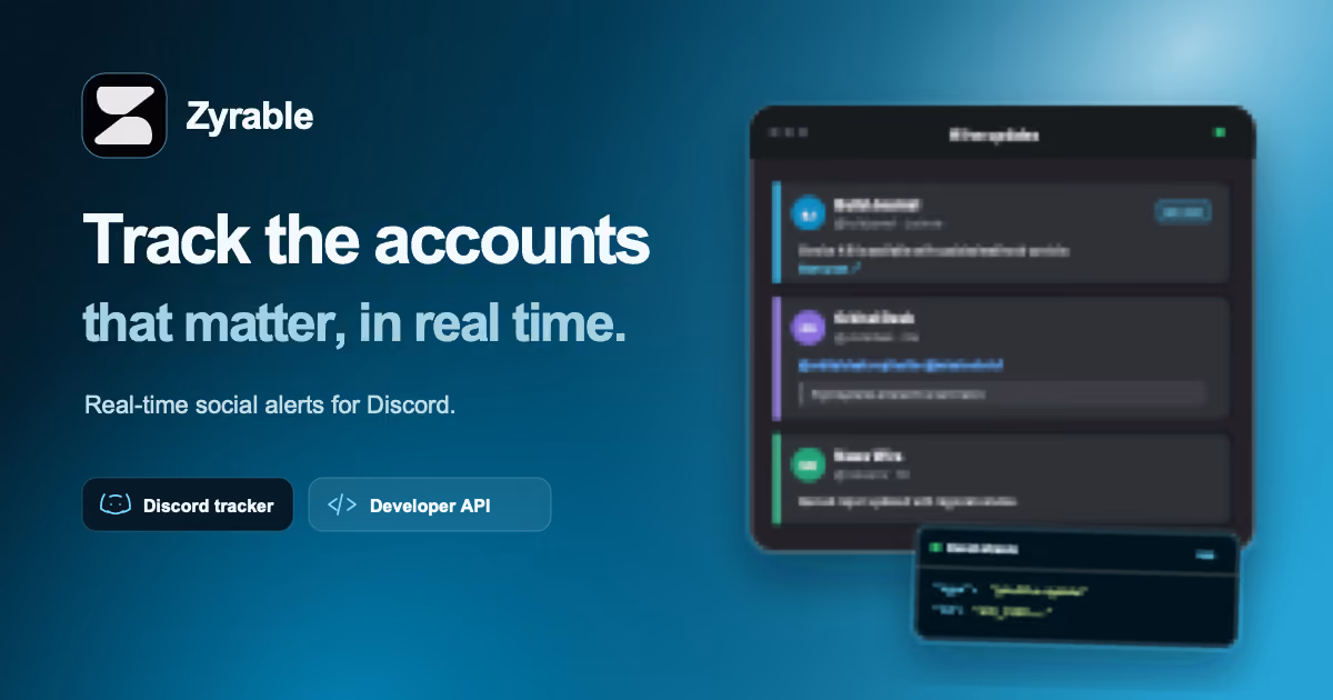Zyrable social-monitoring product preview
